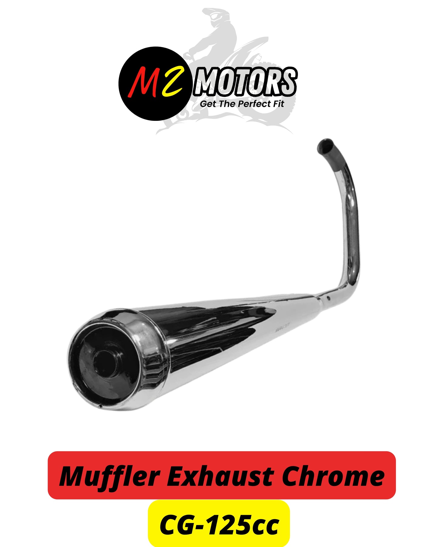 Muffler Exhaust Chrome Silencer for CG-125cc Atlas Honda Genuine