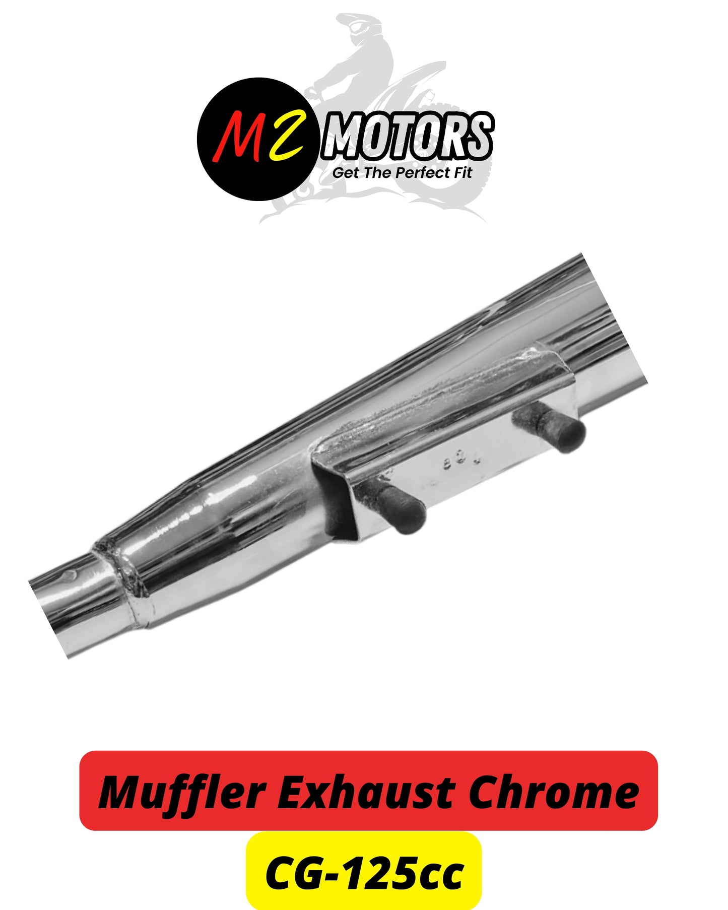 Muffler Exhaust Chrome Silencer for CG-125cc Atlas Honda Genuine