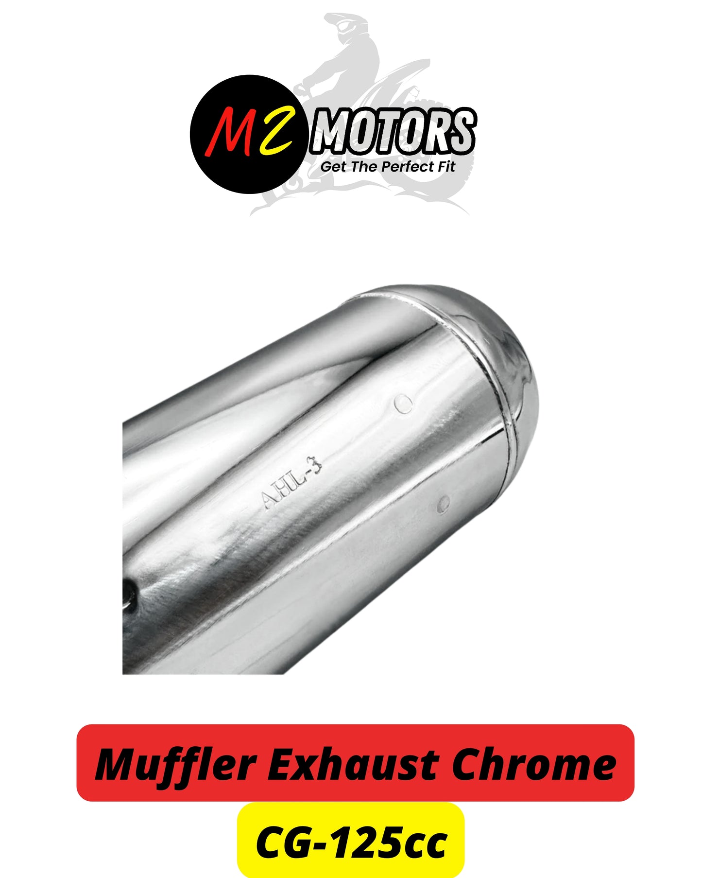 Muffler Exhaust Chrome Silencer for CG-125cc Atlas Honda Genuine
