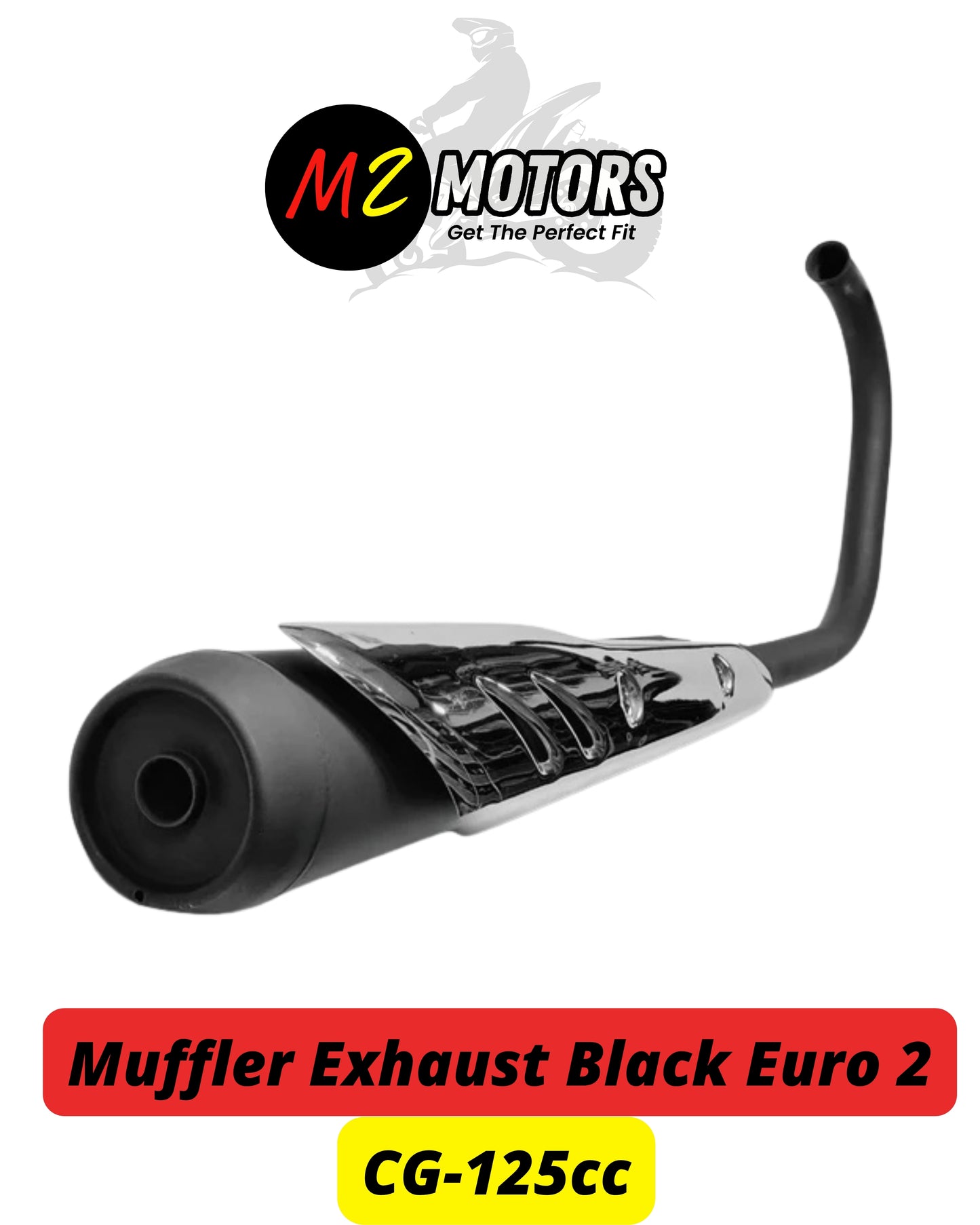 Muffler Exhaust Black Silencer for CG-125cc Atlas Honda Genuine