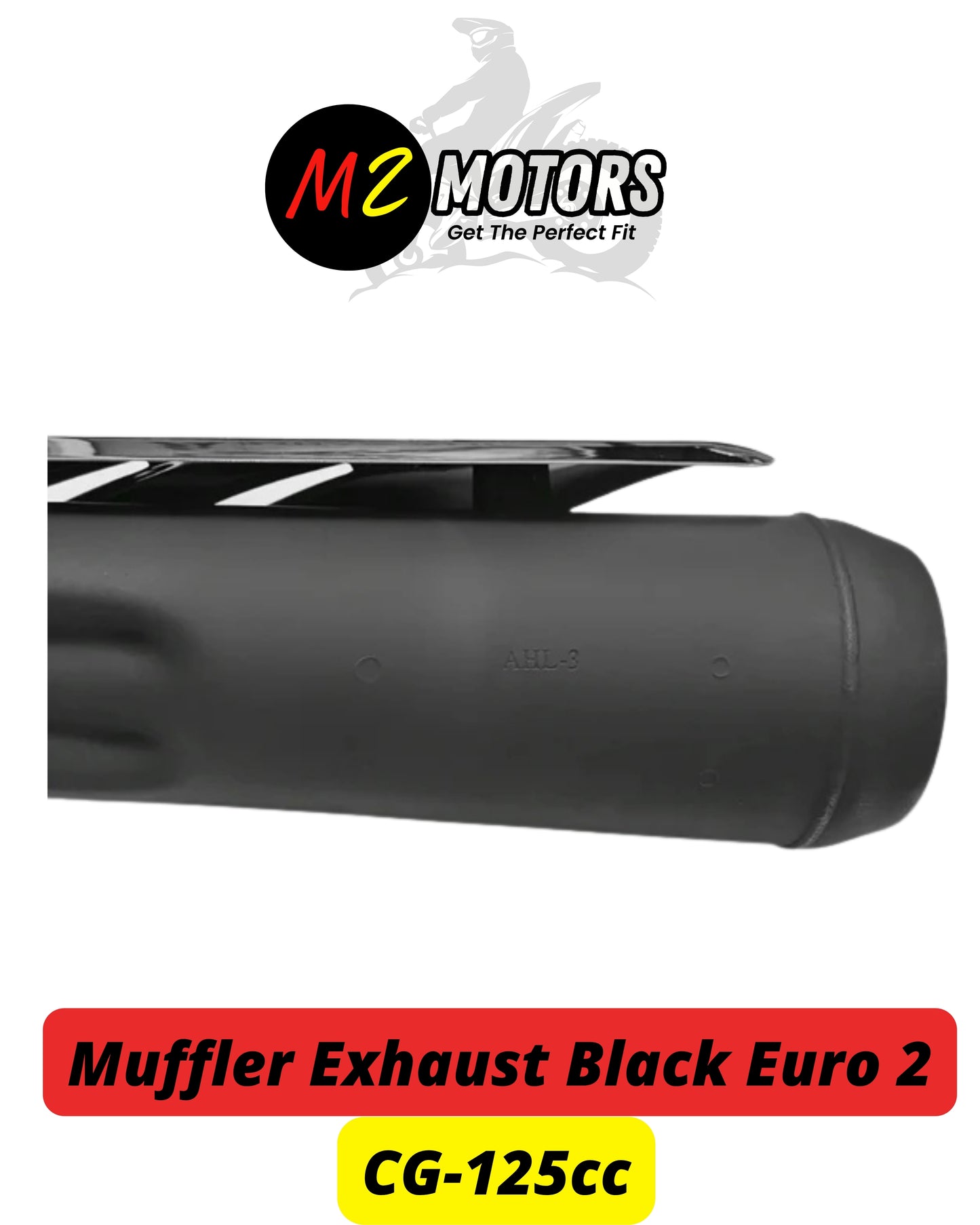 Muffler Exhaust Black Silencer for CG-125cc Atlas Honda Genuine