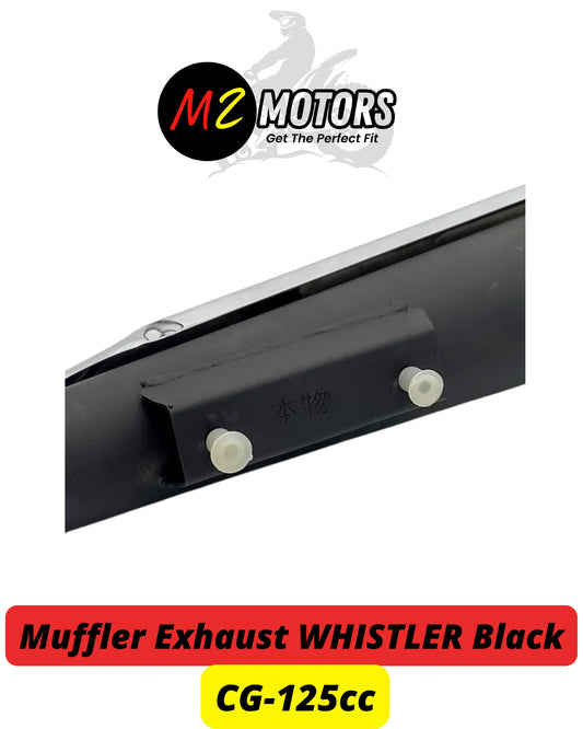 WHISTLER BLACK | Pakistan’s # 1 Sound Exhaust For Honda CG125| Top Quality | Best Sound | Best Finishing