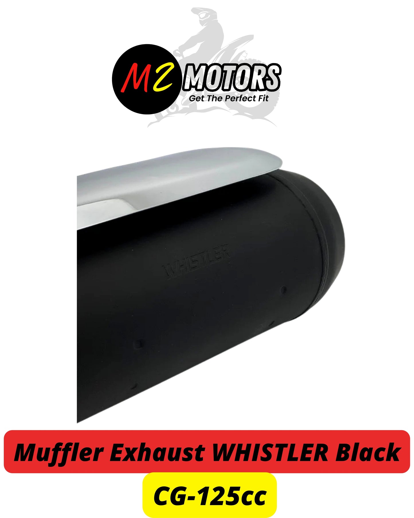 WHISTLER BLACK | Pakistan’s # 1 Sound Exhaust For Honda CG125| Top Quality | Best Sound | Best Finishing