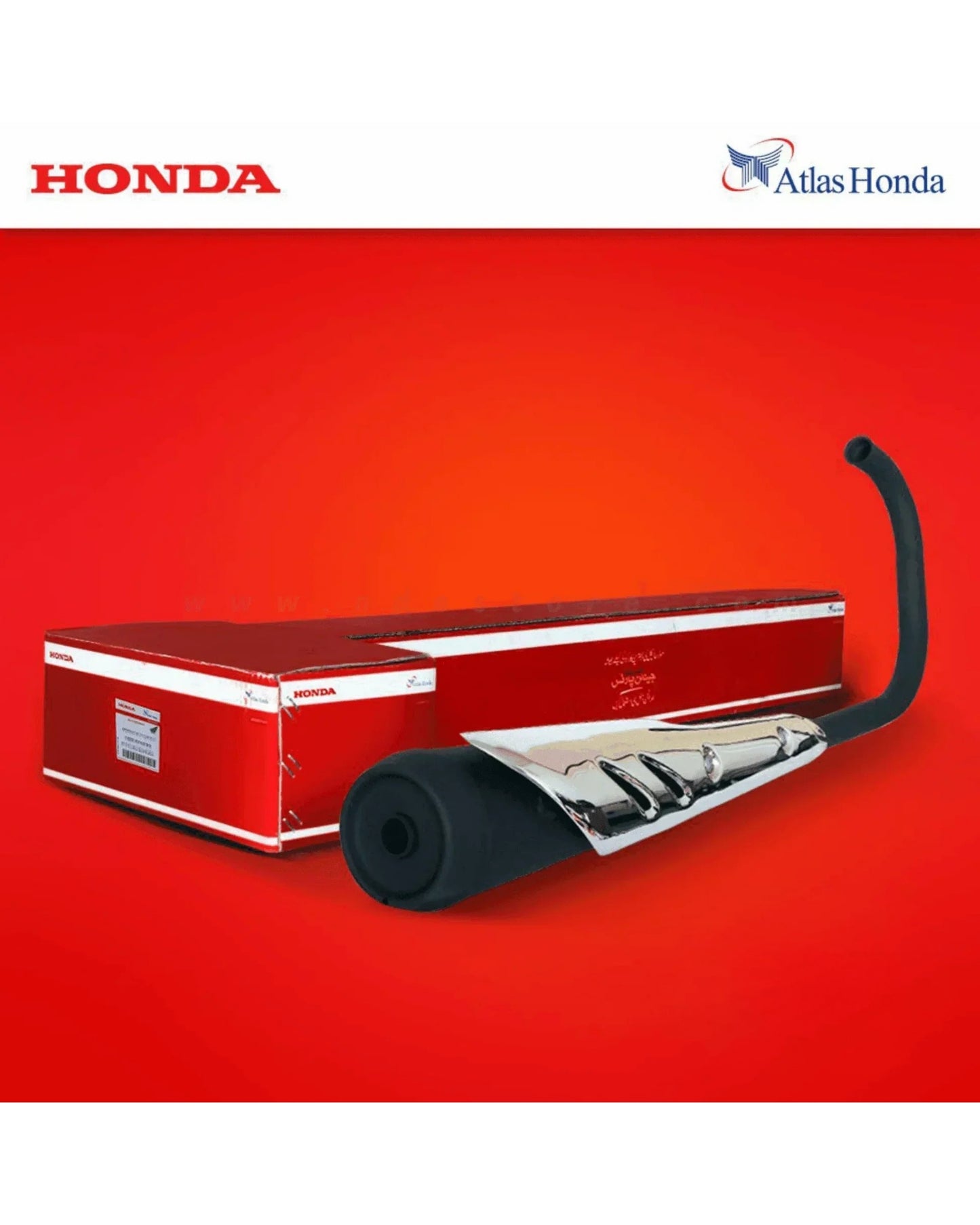 Muffler Exhaust Black Silencer for CG-125cc Atlas Honda Genuine