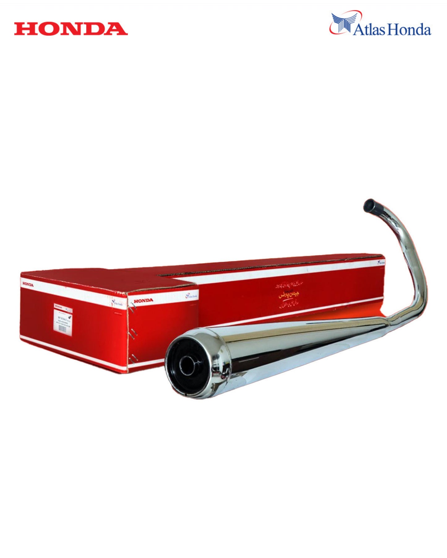 Muffler Exhaust Chrome Silencer for CG-125cc Atlas Honda Genuine